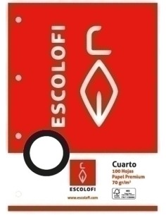 RECAMBIO ESCOLOFI 4º 100h 4 TAL. PT.3,5